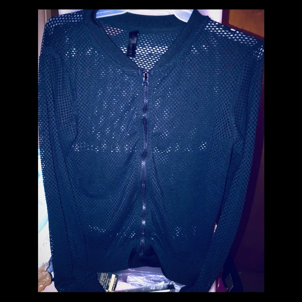 Reflex Black Mesh Cardigan